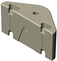 EZ Dock Heavy Duty Poly Pipe Bracket with 3.5" Opening