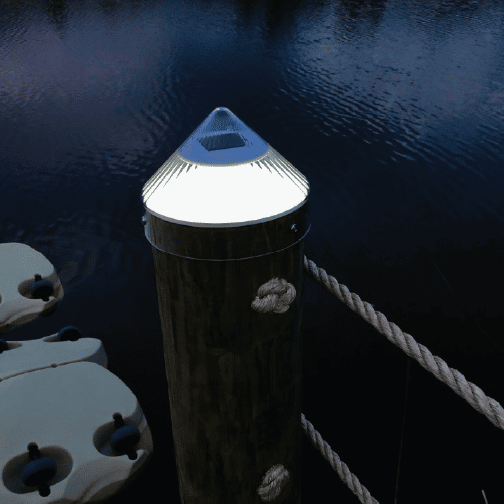 Doklite Solar Piling Cap LED Light