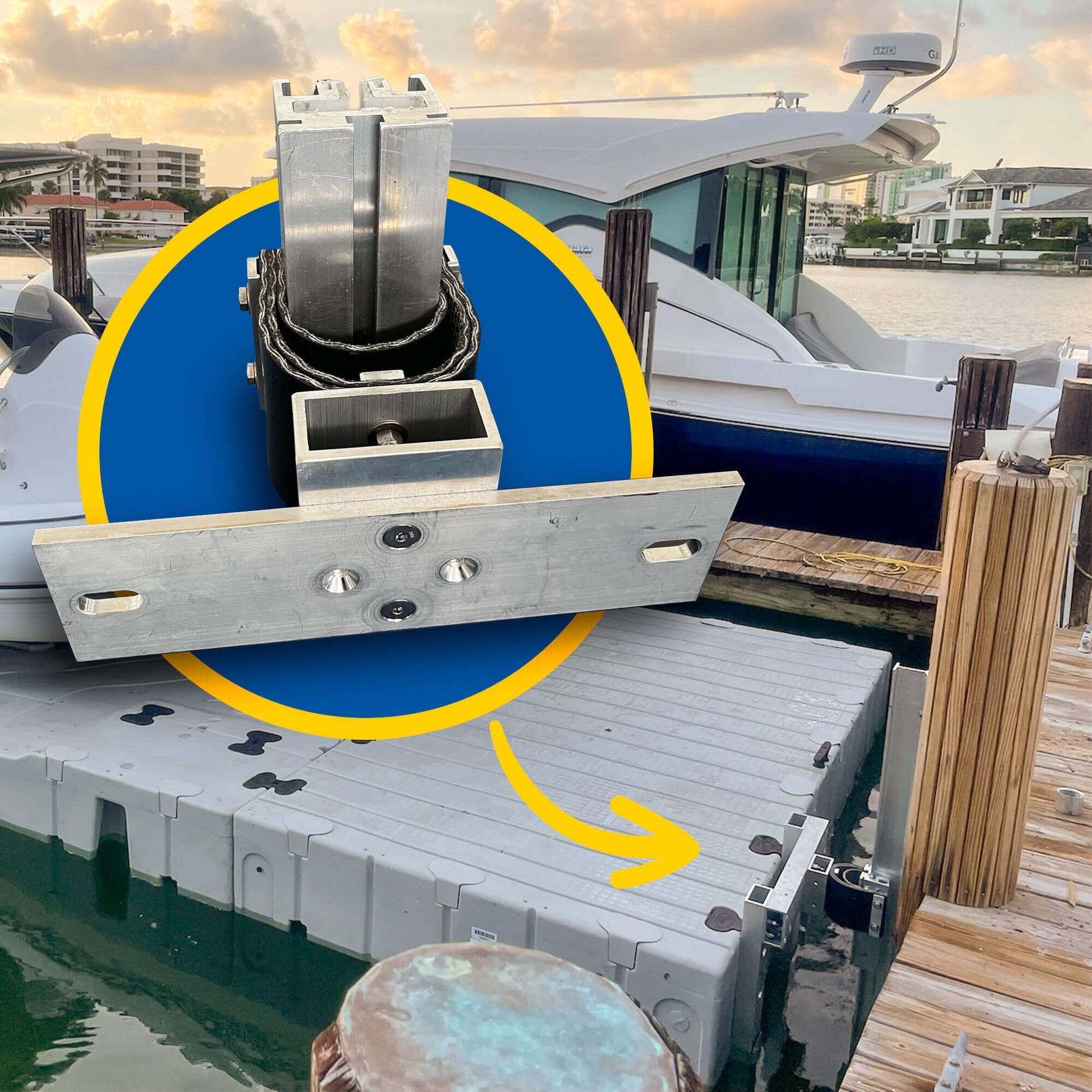EZ Dock Heavy Duty Flex Slide - Floating Dock Brackets